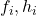 f_{i}, h_{i}