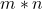 m*n