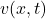 v(x,t)